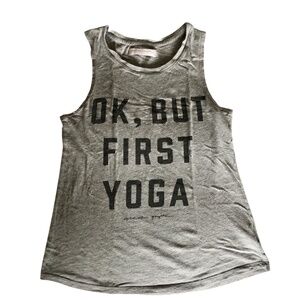 Spiritual Gangster OK, BUT FIRST YOGA muscle t shirt